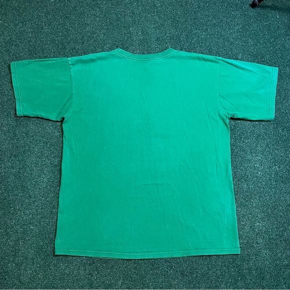 Vintage Nike Air Swoosh Y2K Spell out Faded Green T Shirt Size XL 23X28 - Picture 6 of 6